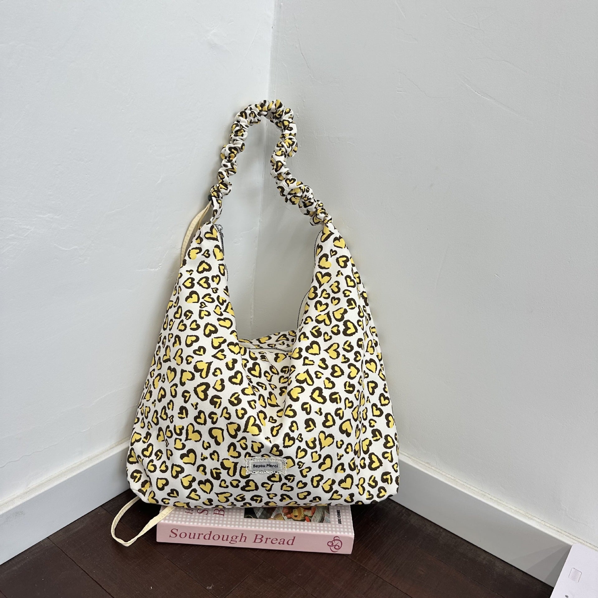 Leopard Print Square Canvas Bag For Women With Single Shoulder Strap, Perfect For Summer
