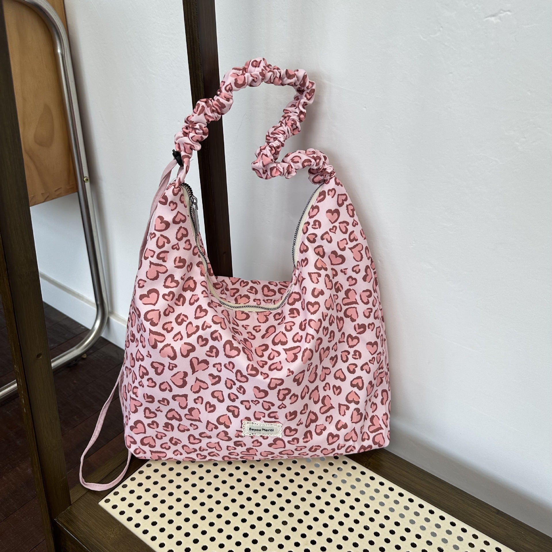 Leopard Print Square Canvas Bag For Women With Single Shoulder Strap, Perfect For Summer