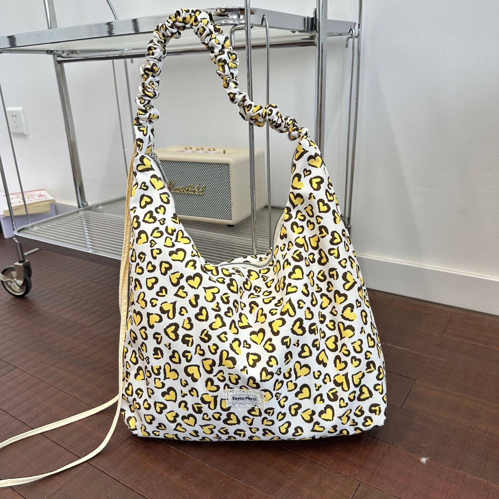 Leopard Print Square Canvas Bag For Women With Single Shoulder Strap, Perfect For Summer