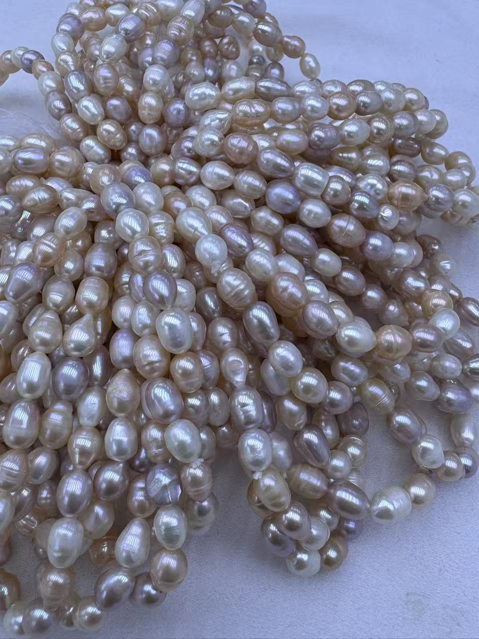 Simple Style Freshwater Pearl Bracelet With Natural White 6-7mm Rice-Shaped Pearls