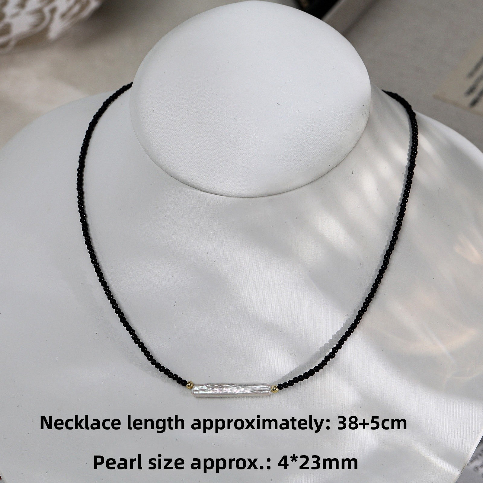 New Style Color Block Necklace Featuring 4-5mm Baroque Freshwater Pearls With Copper Metal