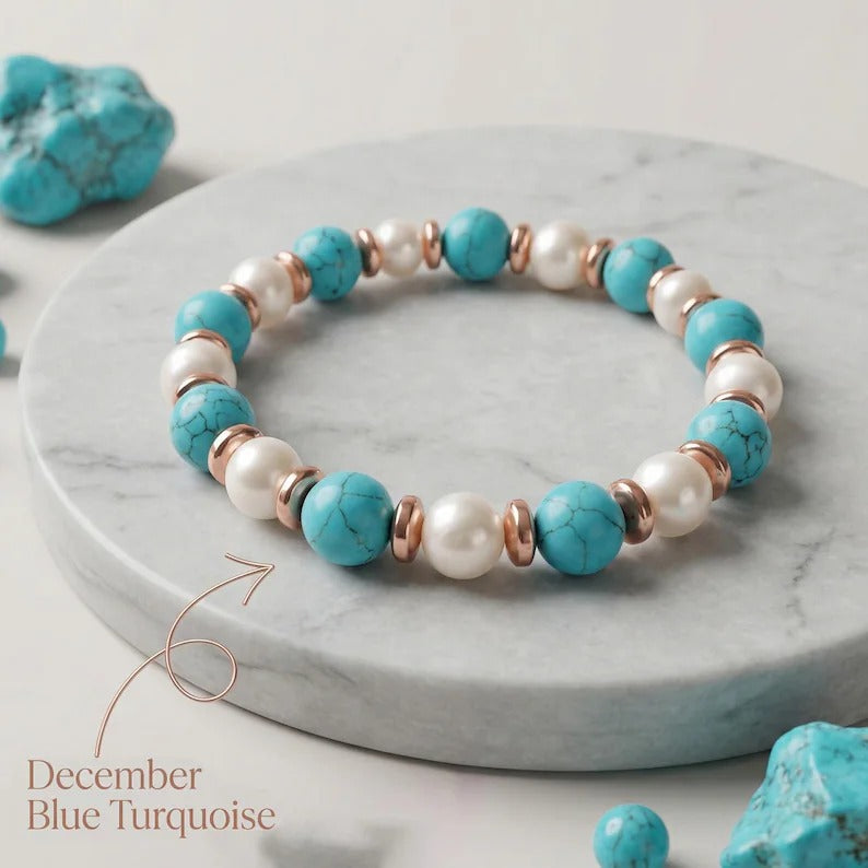 Elegant Freshwater Pearl Beaded Bracelet For Women With Elastic String Chain