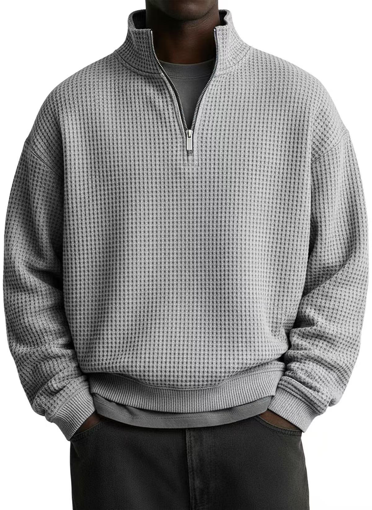 Men's Casual Solid Color Light Purple Long Sleeve Hoodie In Polyester Fabric