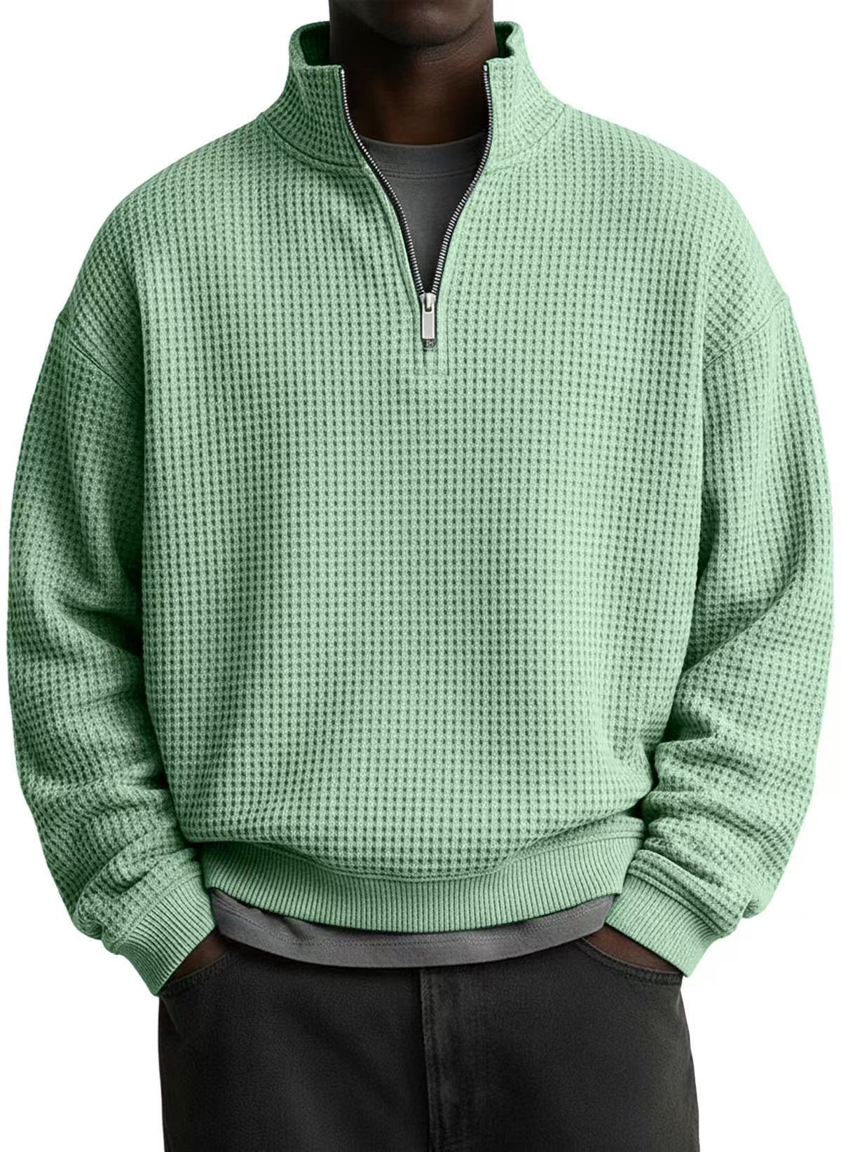 Men's Casual Solid Color Light Purple Long Sleeve Hoodie In Polyester Fabric