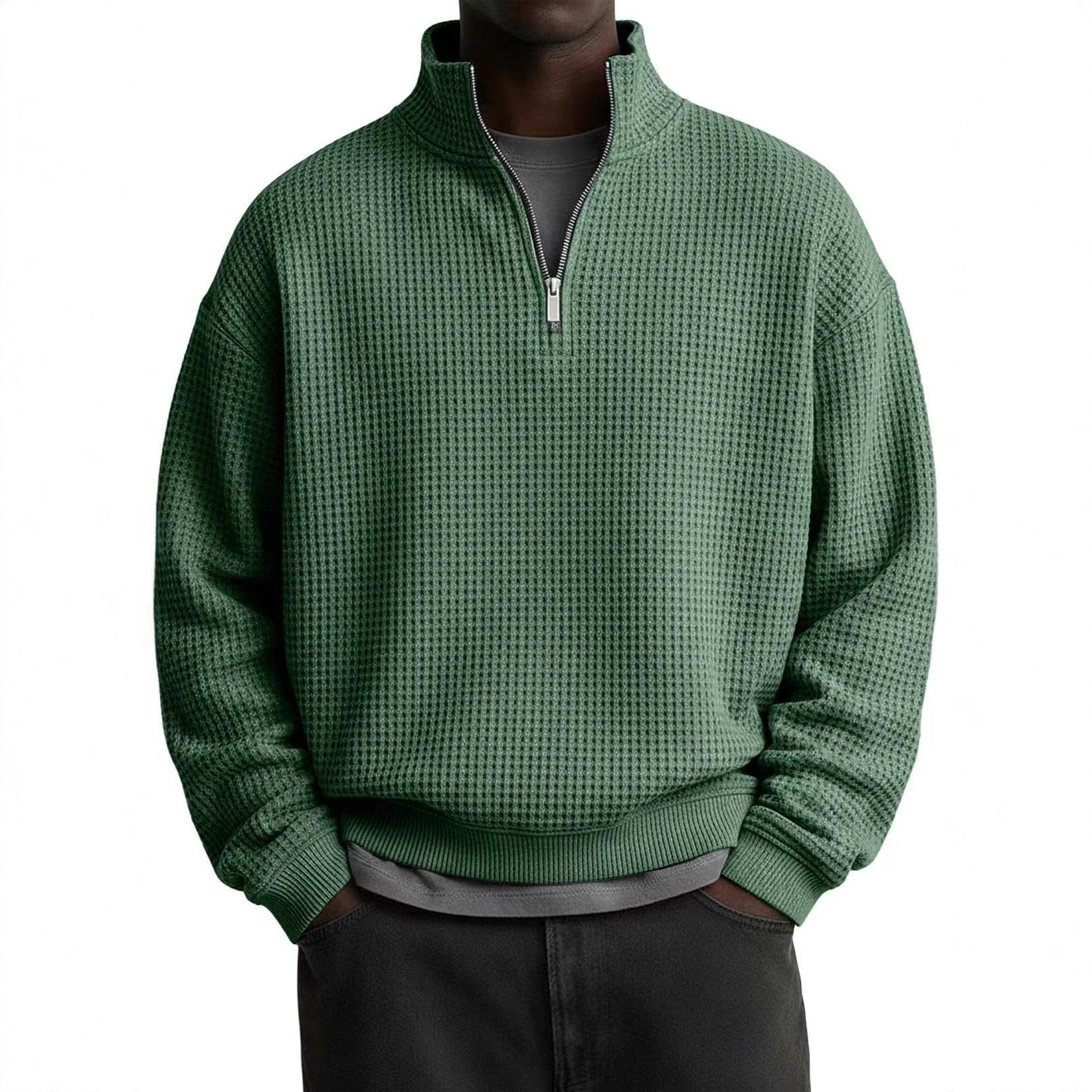 Men's Casual Solid Color Light Purple Long Sleeve Hoodie In Polyester Fabric