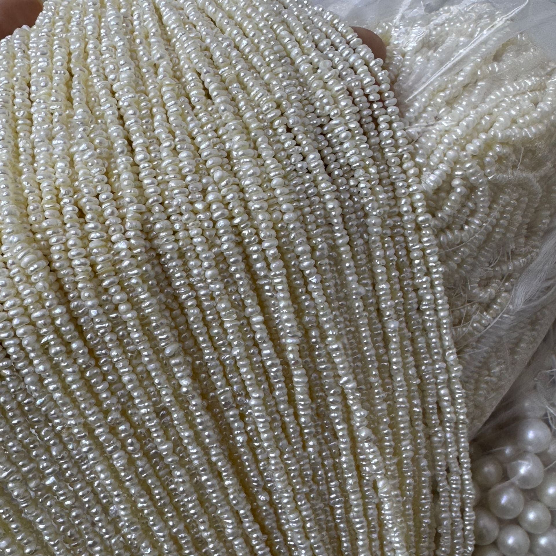 Baroque Style Freshwater Pearl Necklace Featuring Natural White Baroque Pearls