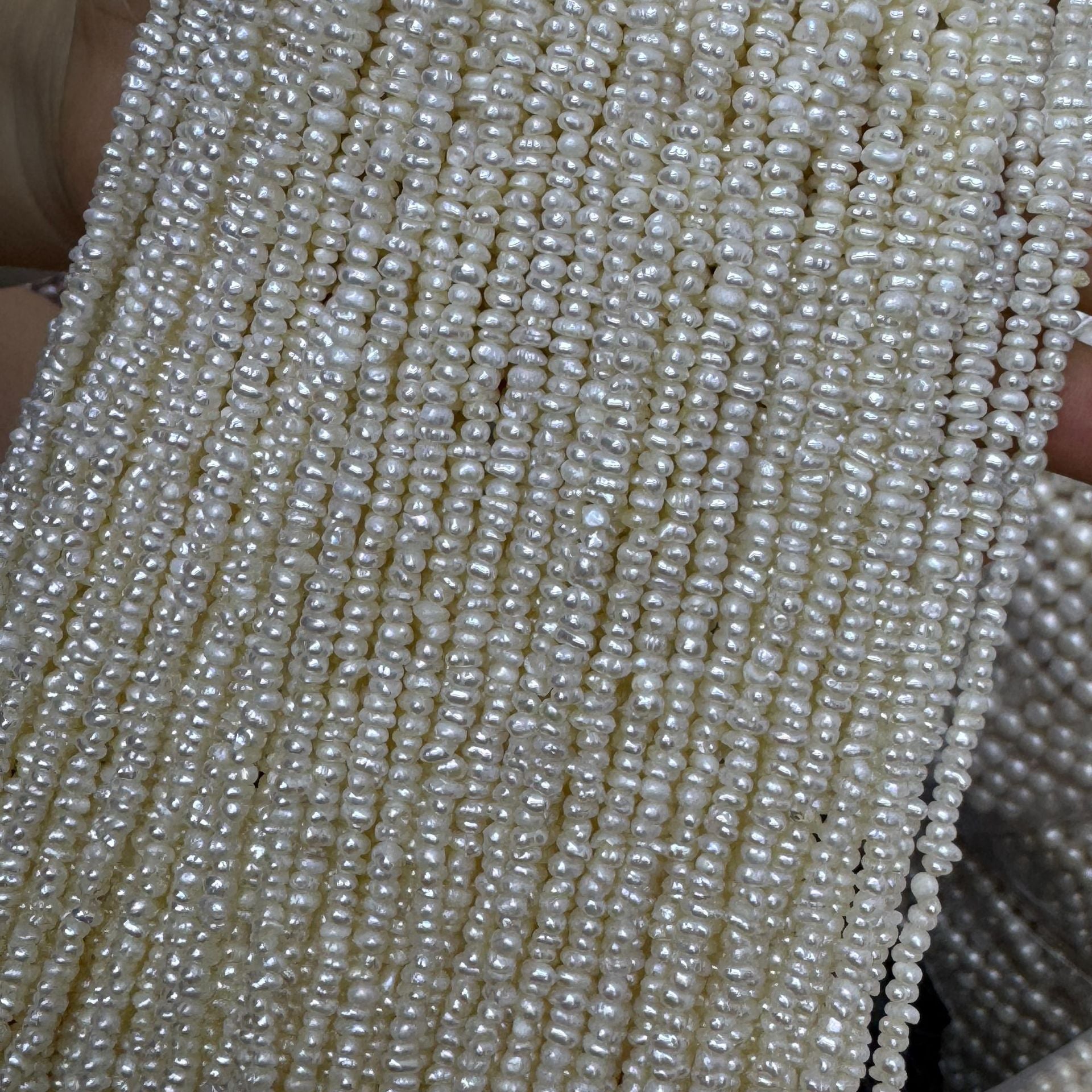 Baroque Style Freshwater Pearl Necklace Featuring Natural White Baroque Pearls
