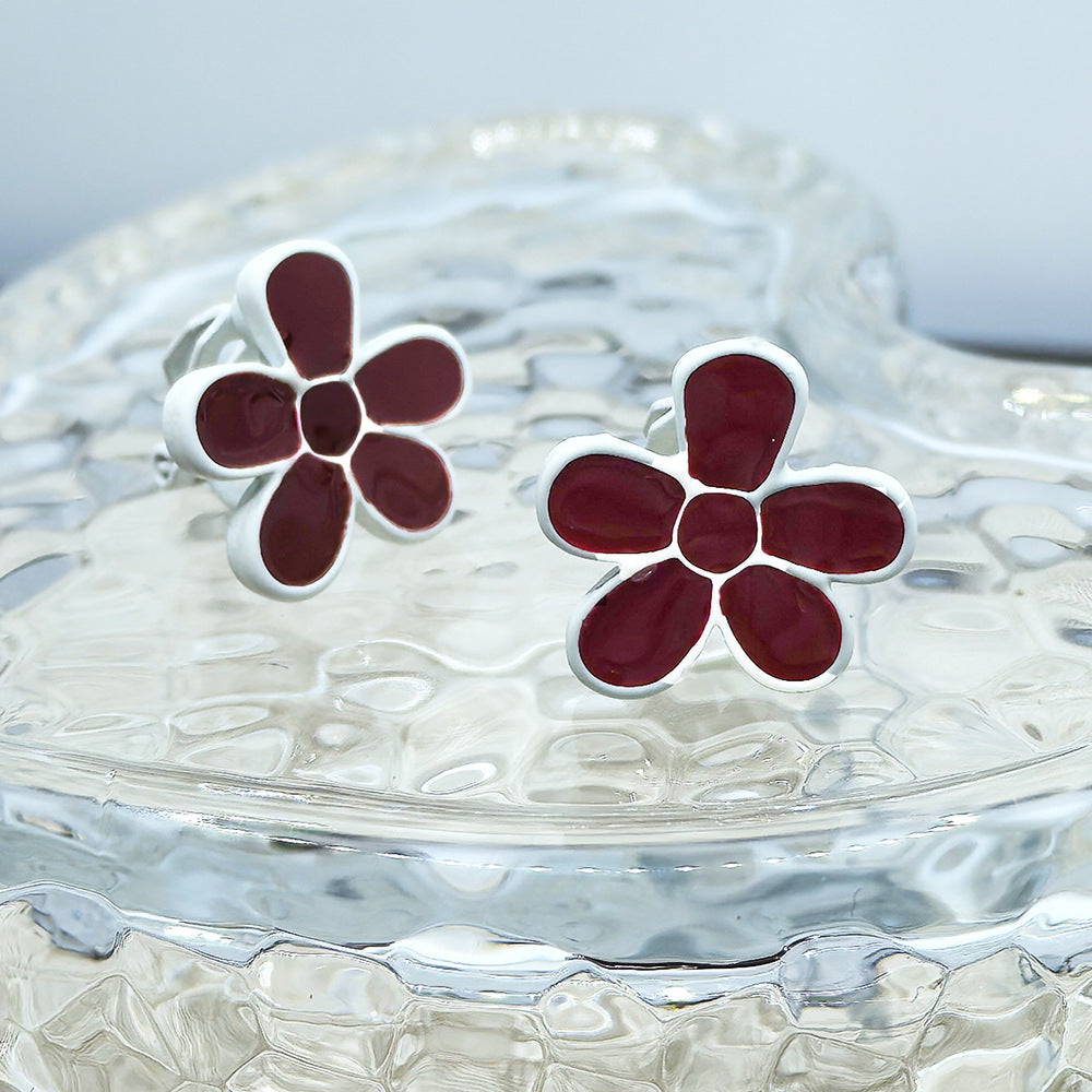 New Style Flowers Clip Earrings For Women In Colour With Stoving Varnish Finish, Made Of Zinc Alloy