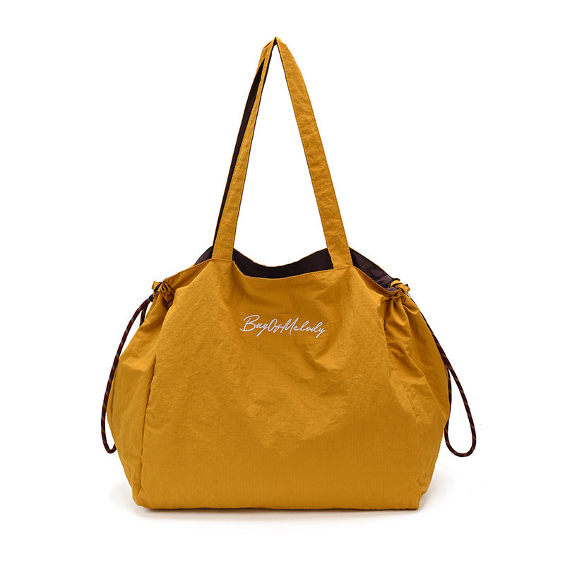 Color Block Square Canvas Bag For Women With Single Shoulder Strap, Large Capacity Canvas Shoulder Bag