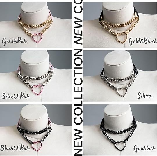 Heart Shape Natural Pink PU Leather Choker Necklace For Women With Leather Rope Chain, Casual Style
