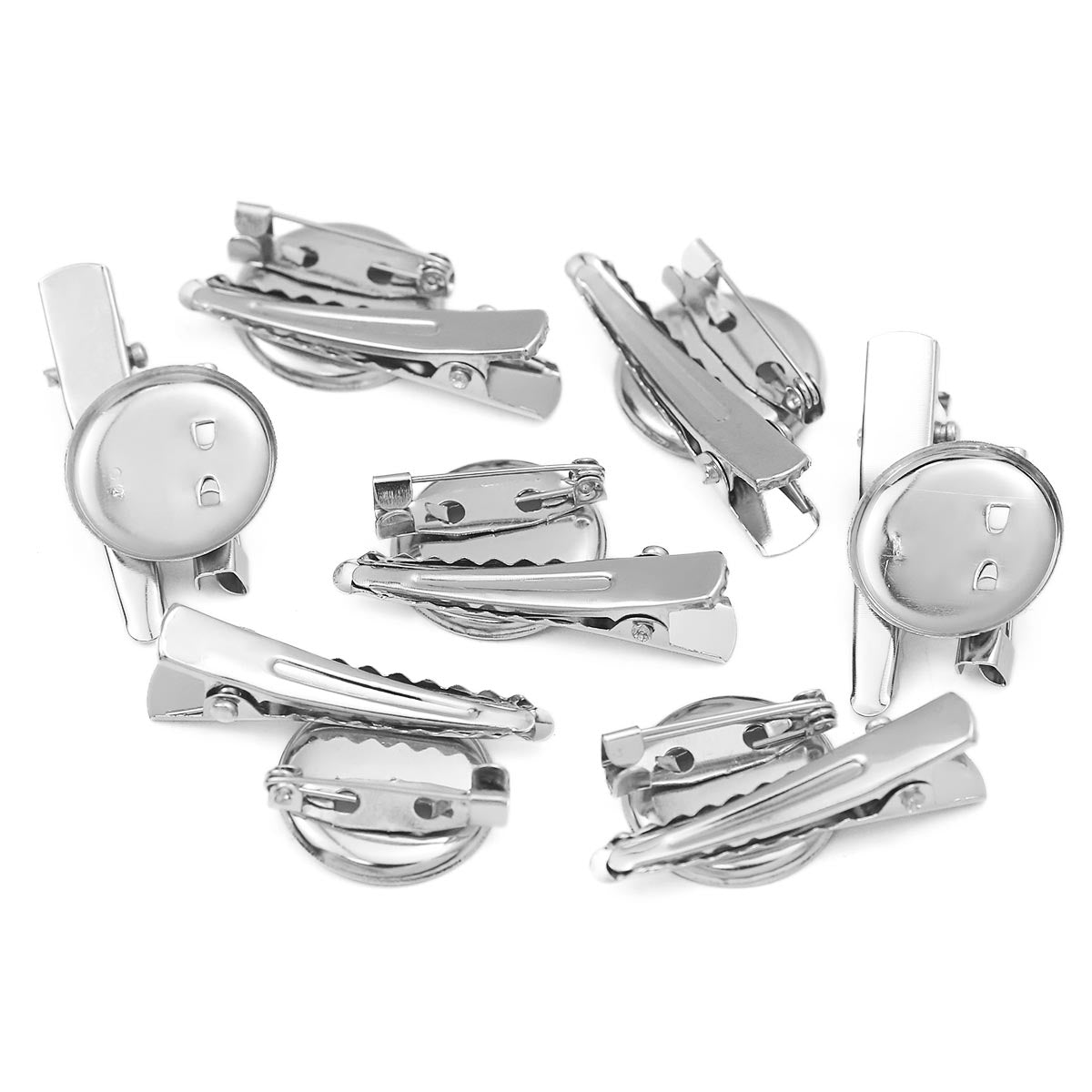 10 PCS Irregular Alloy Jewelry Buckles For Jewelry Making, Featuring Unique Craftsmanship