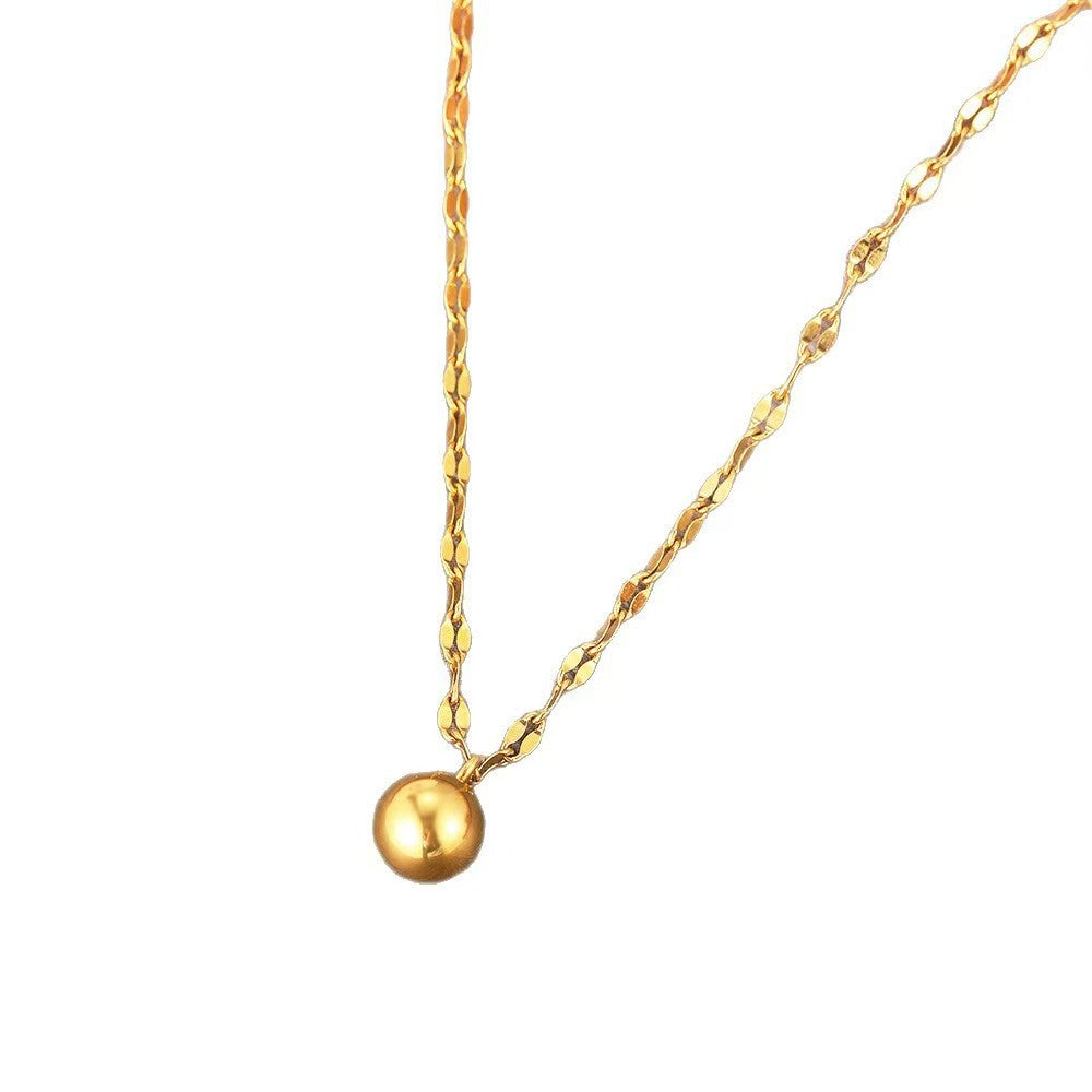 Irregular Pattern Necklace For Women With 18K Real Gold Plated Zinc Alloy Pendant And Cable Chain