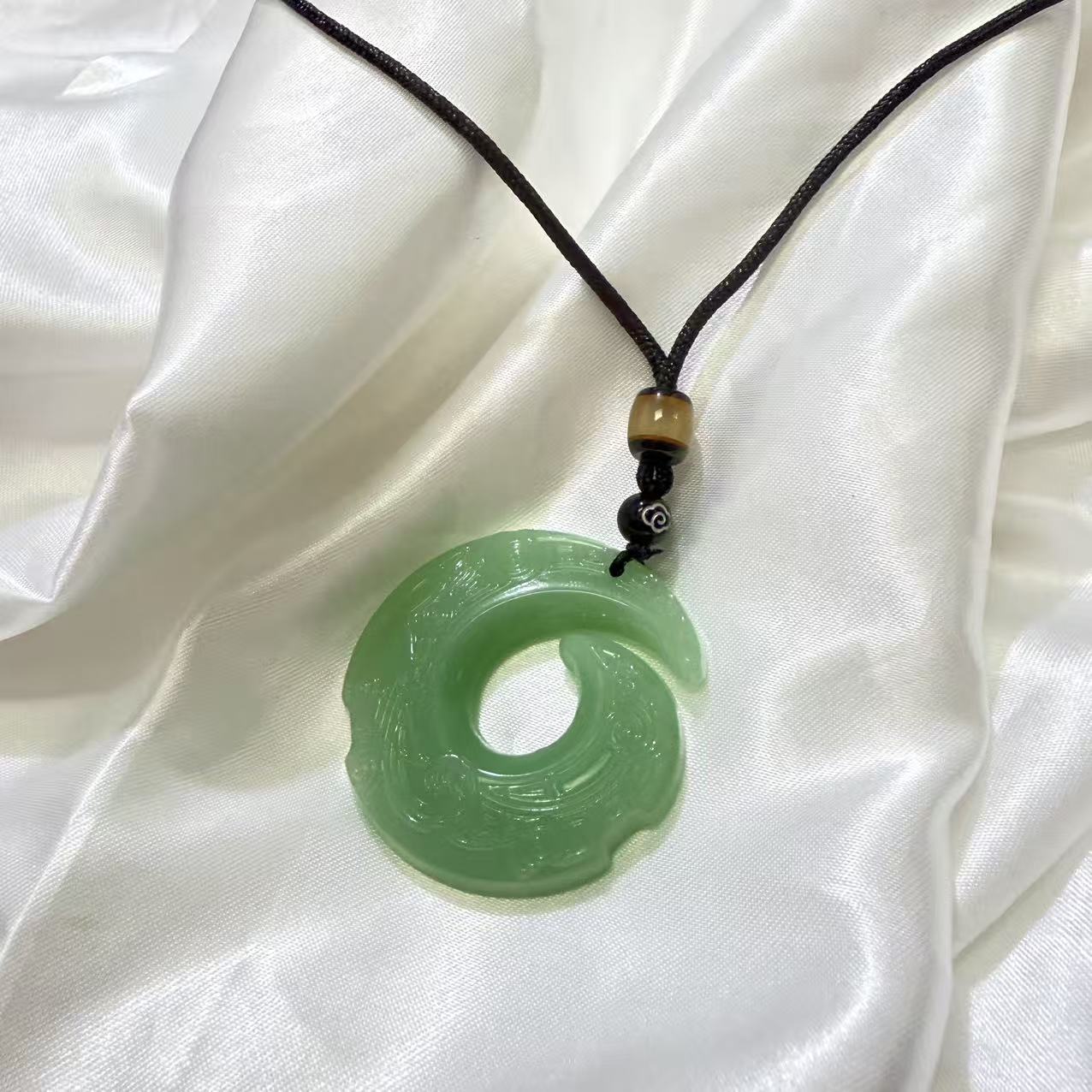 Handmade Heart Shape Pendant Necklace For Adults Featuring Glass Pendant Material With Cord String Chain