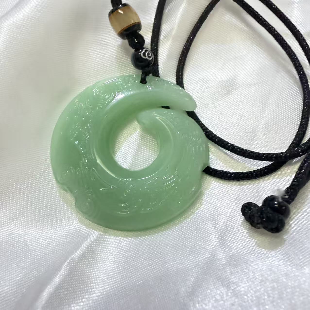 Handmade Heart Shape Pendant Necklace For Adults Featuring Glass Pendant Material With Cord String Chain