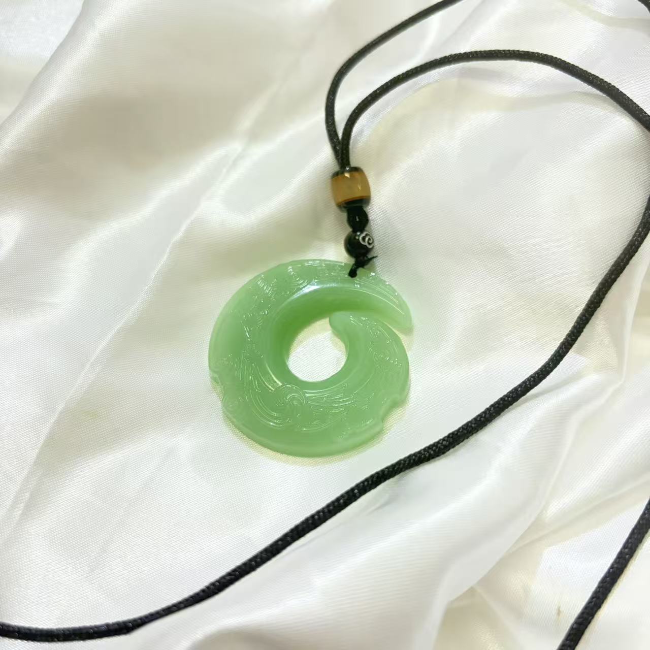 Handmade Heart Shape Pendant Necklace For Adults Featuring Glass Pendant Material With Cord String Chain