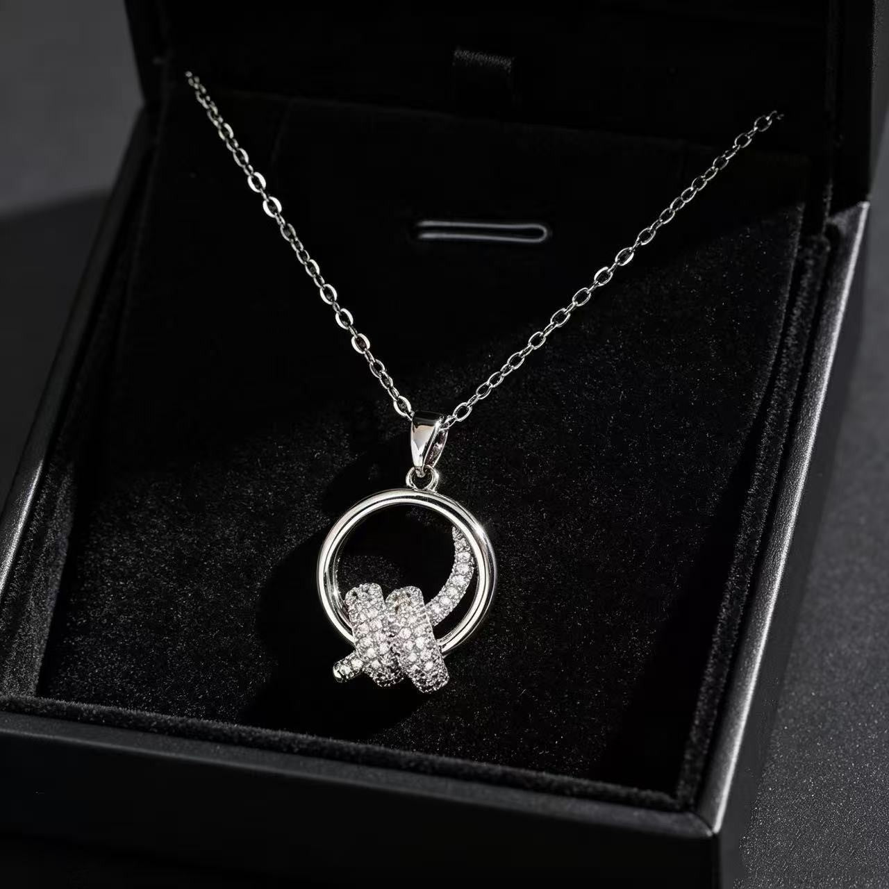 Heart Shape Necklace For Women In Titanium Steel With Zircon Inlay, Featuring PVD Coated 18K Real Gold Plated Copper Pendant