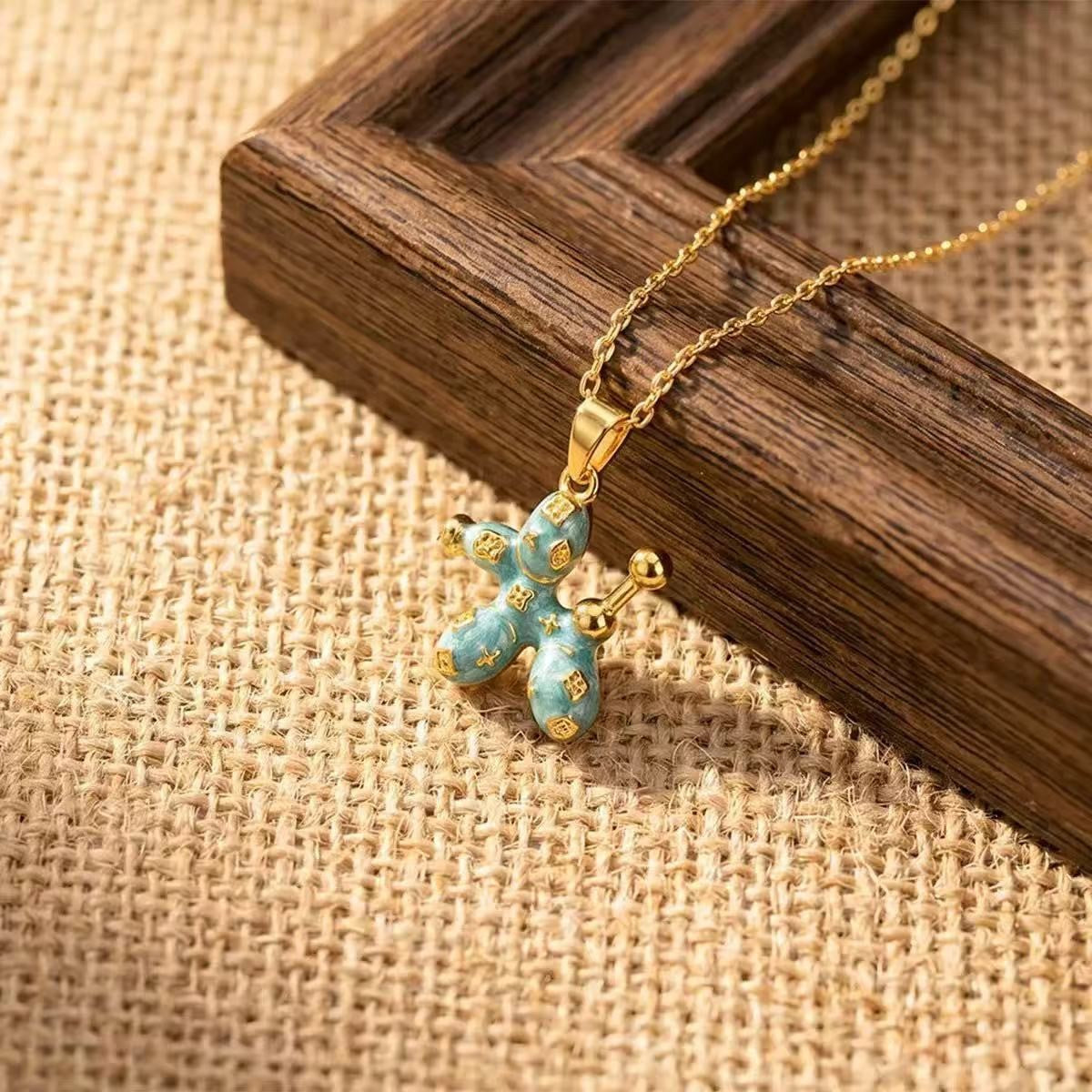 Heart Shape Necklace For Women In Titanium Steel With Zircon Inlay, Featuring PVD Coated 18K Real Gold Plated Copper Pendant