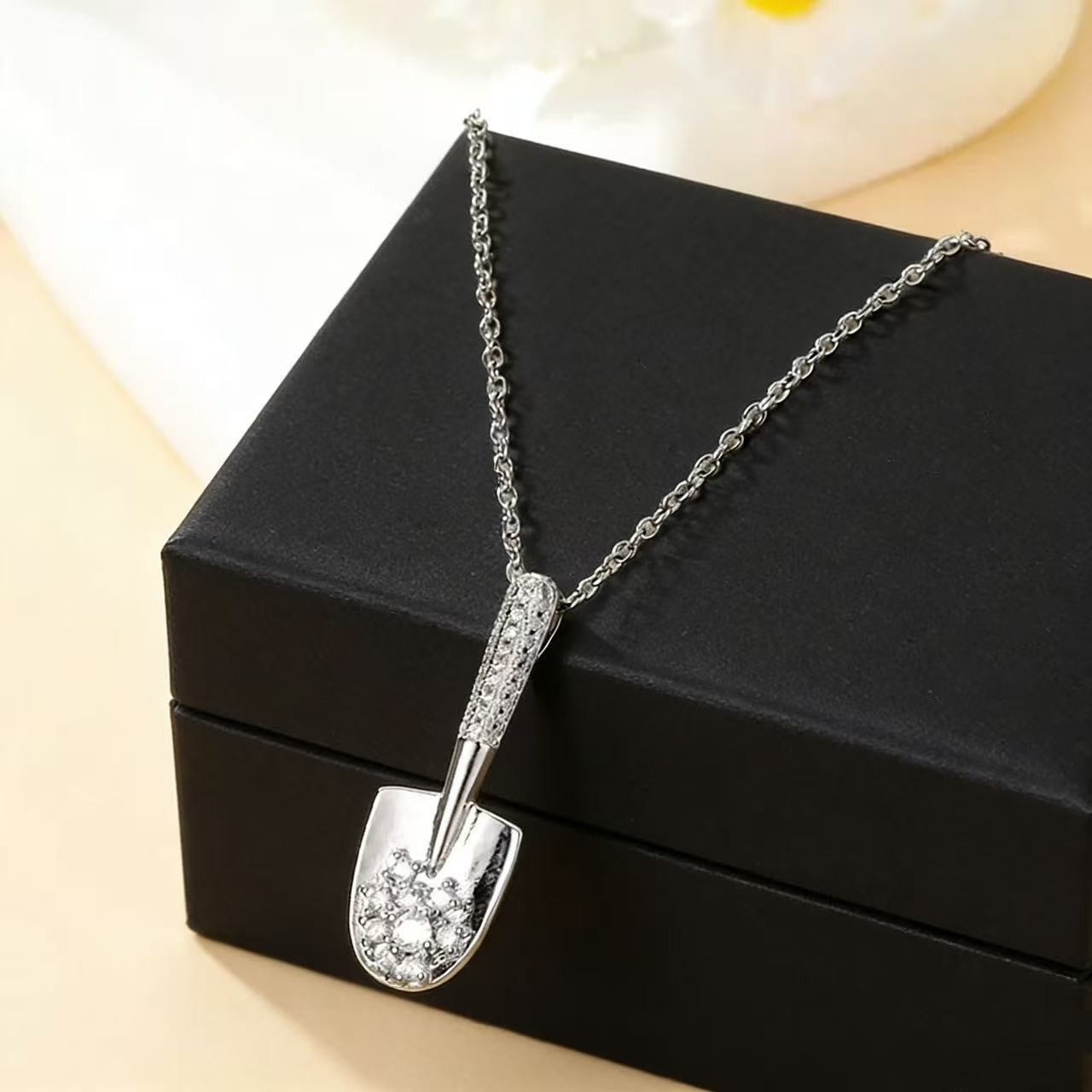 Heart Shape Necklace For Women In Titanium Steel With Zircon Inlay, Featuring PVD Coated 18K Real Gold Plated Copper Pendant