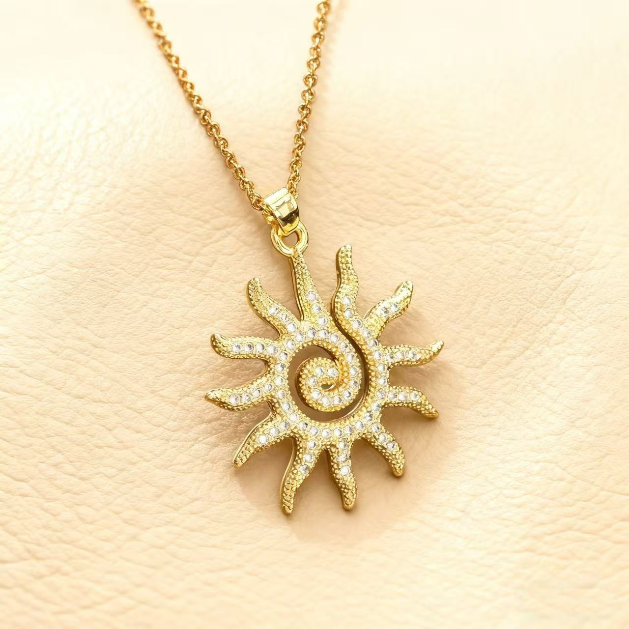 Heart Shape Necklace For Women In Titanium Steel With Zircon Inlay, Featuring PVD Coated 18K Real Gold Plated Copper Pendant