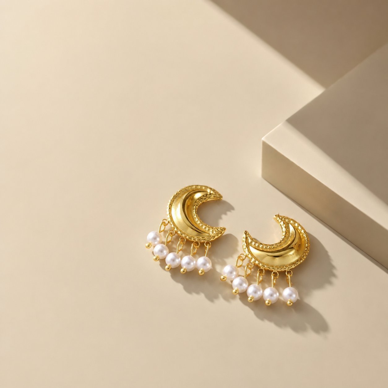 Moon Tassel Earrings For Women With 925 Sterling Silver Studs, Sweet Style, Electroplated Alloy Design