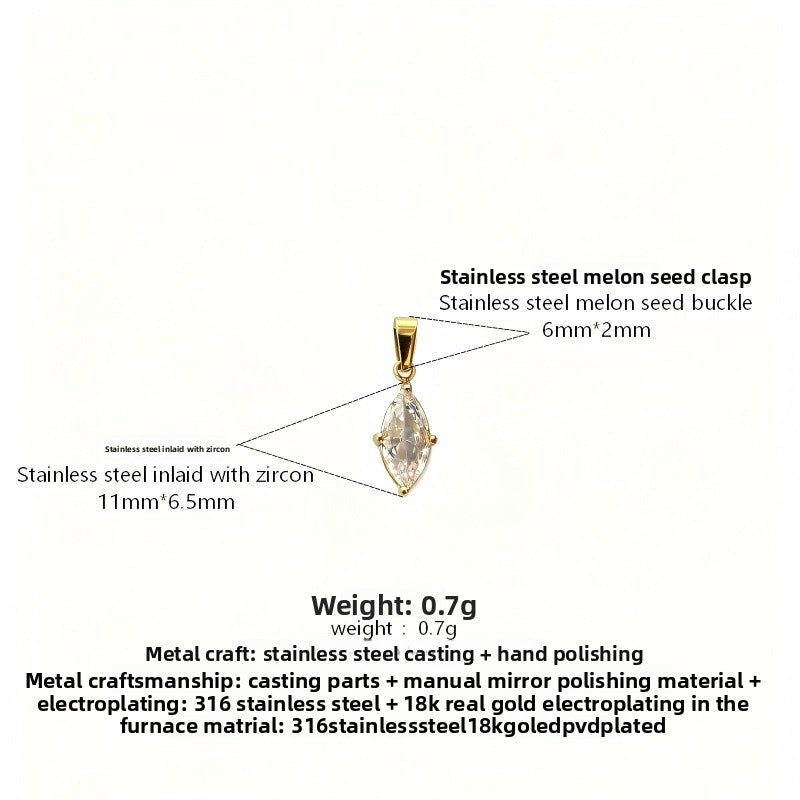 Heart Shape Pendant In Metal With 18K Real Gold Plated PVD Coating, Polished Finish Featuring Zircon Inlay