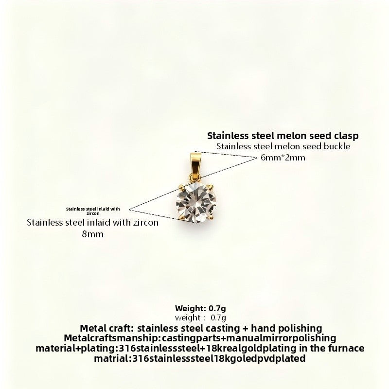 Heart Shape Pendant In Metal With 18K Real Gold Plated PVD Coating, Polished Finish Featuring Zircon Inlay