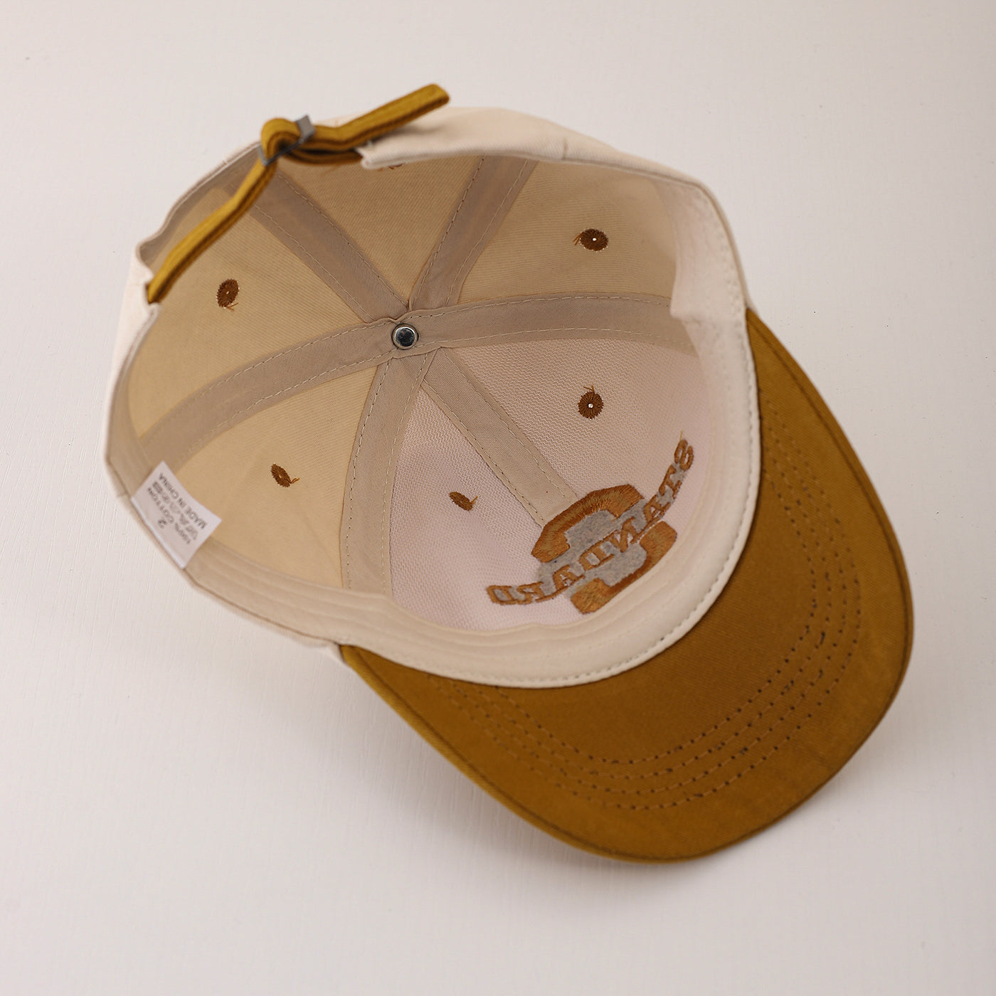Casual Children Unisex Baseball Cap With Embroidery Craft In Brown, 1 Piece