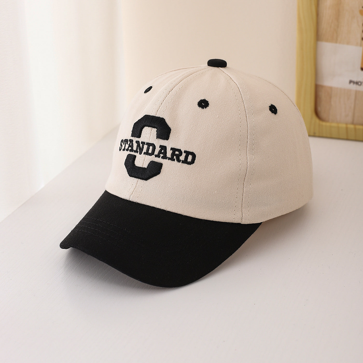 Casual Children Unisex Baseball Cap With Embroidery Craft In Brown, 1 Piece