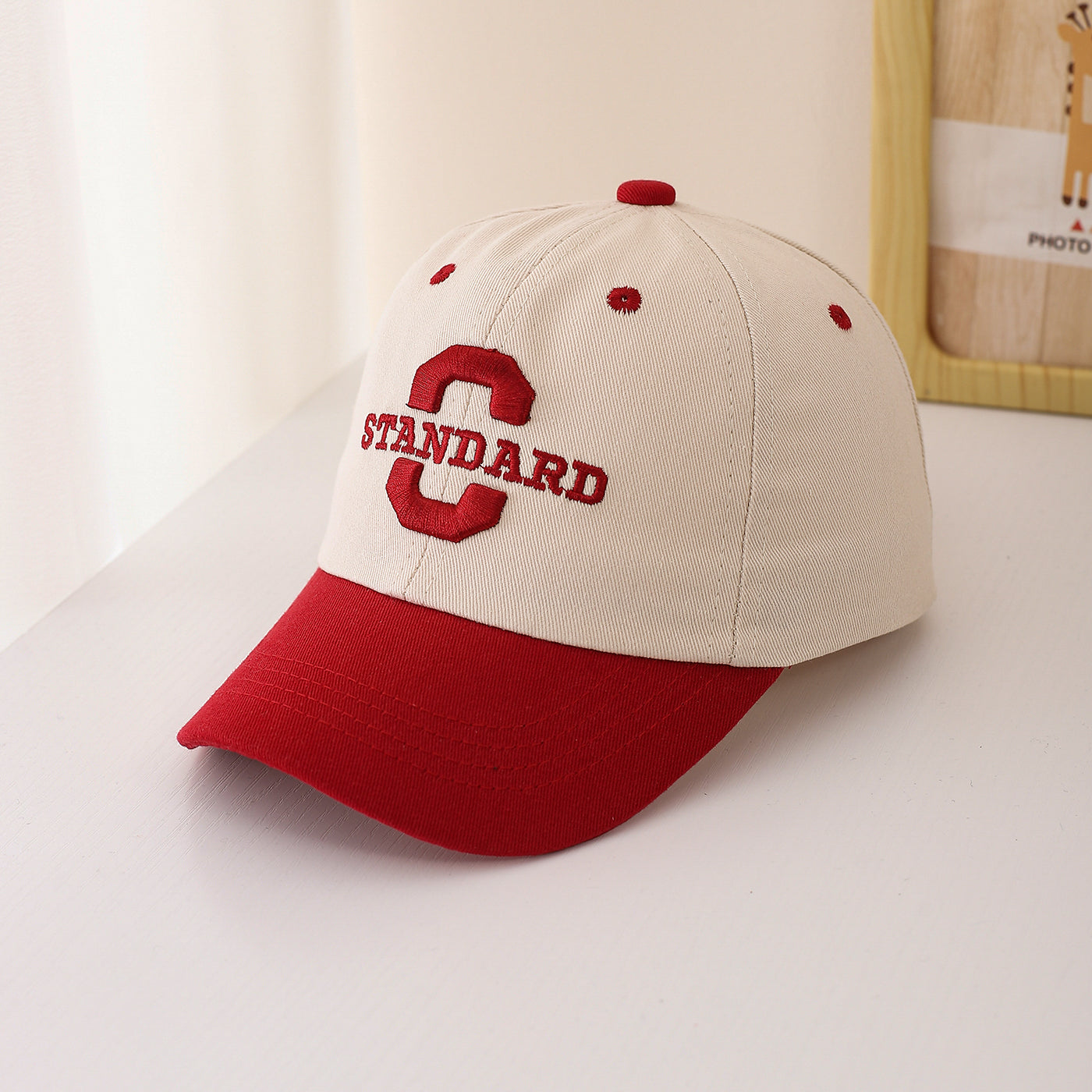 Casual Children Unisex Baseball Cap With Embroidery Craft In Brown, 1 Piece