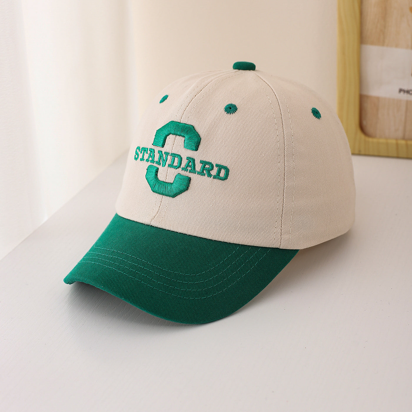 Casual Children Unisex Baseball Cap With Embroidery Craft In Brown, 1 Piece