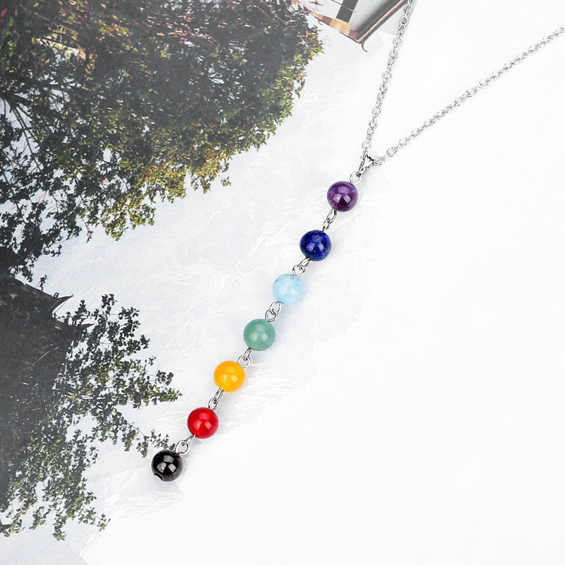 Geometric Pendant Necklace For Women With 7-8mm Pearl Diameter, Beading Craft, Turquoise Inlay, And Beaded Alloy Chain In Colour