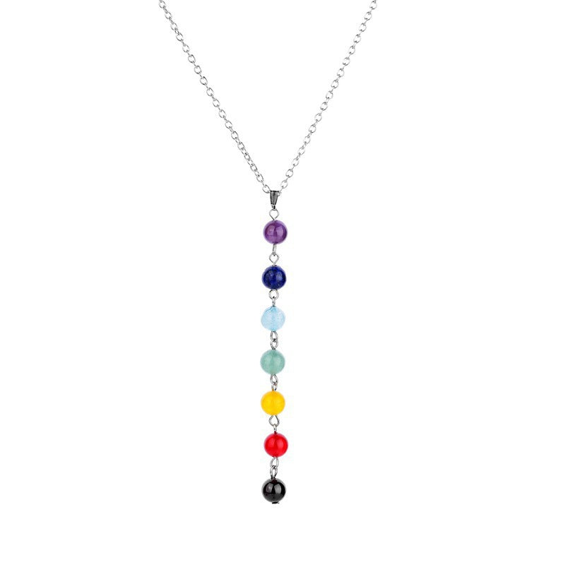 Geometric Pendant Necklace For Women With 7-8mm Pearl Diameter, Beading Craft, Turquoise Inlay, And Beaded Alloy Chain In Colour