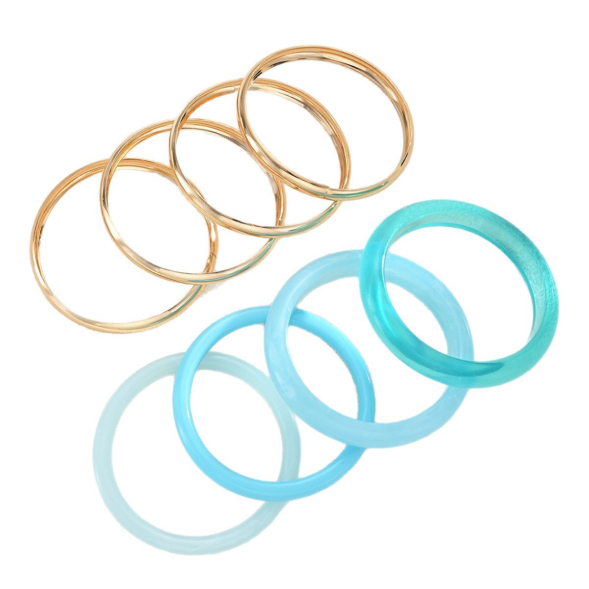 Gold Resin Splicing Bangle For Women Featuring Elegant Design