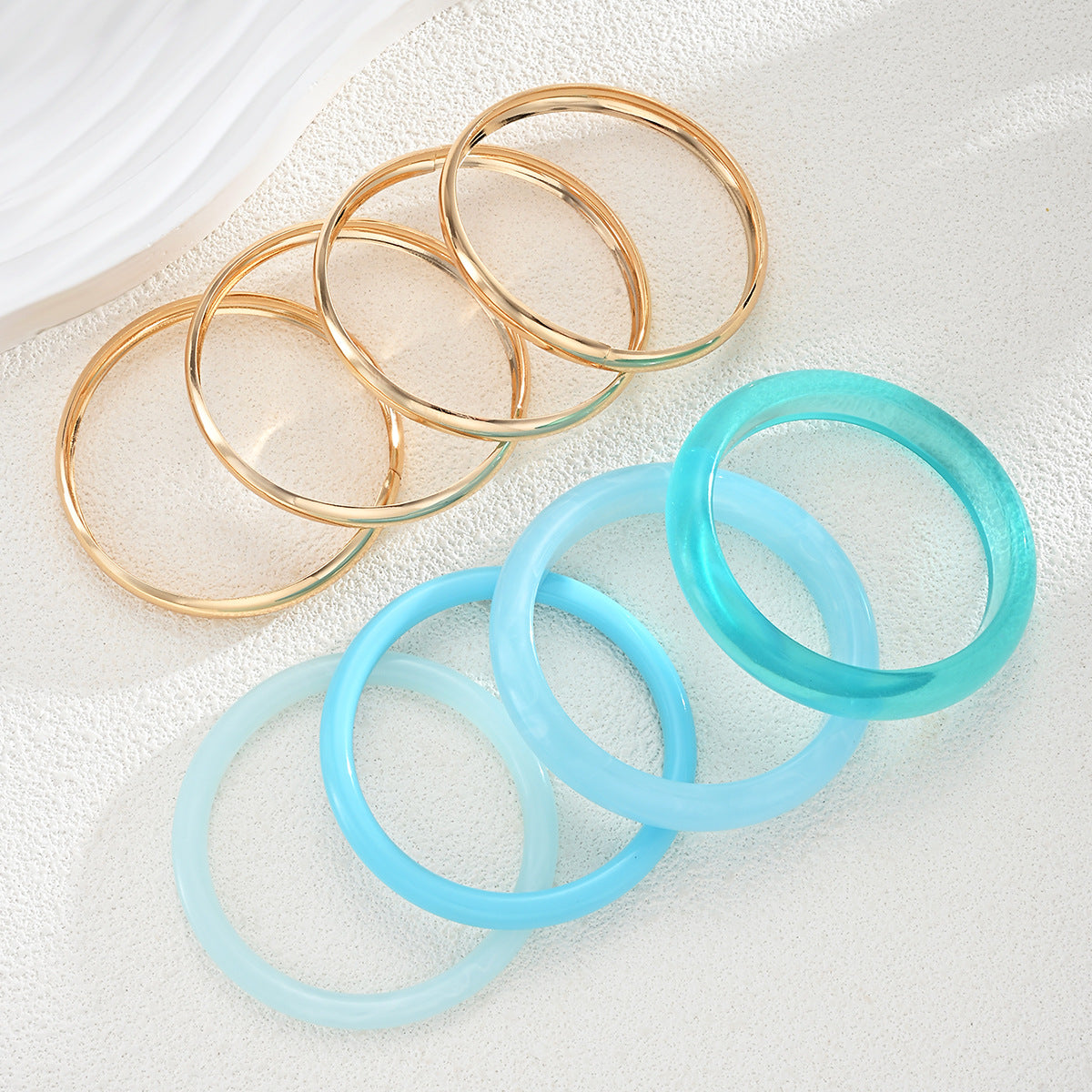 Gold Resin Splicing Bangle For Women Featuring Elegant Design