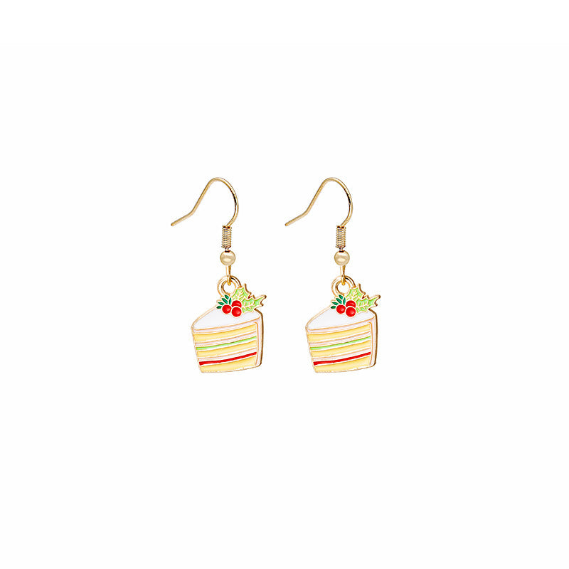 Cartoon Style Stud Earrings For Women In Colour Alloy With Stoving Varnish Craft