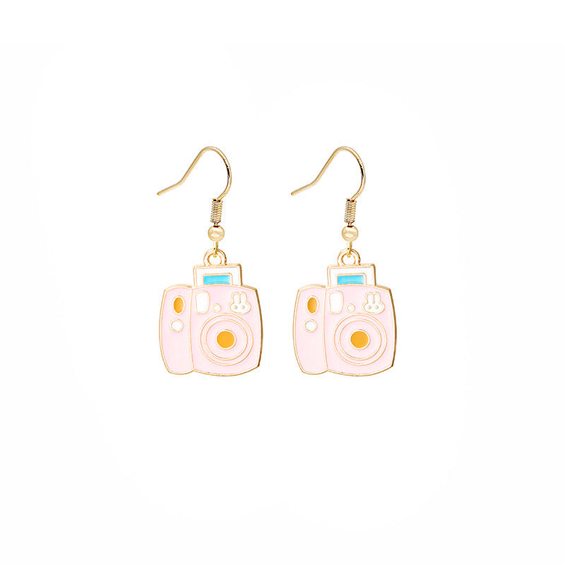 Cartoon Style Stud Earrings For Women In Colour Alloy With Stoving Varnish Craft