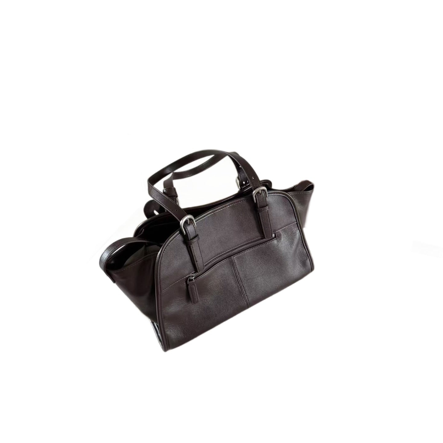 Genuine Leather Square Tote Bag For Women Featuring Printing Design With Top Handle, Perfect For Spring