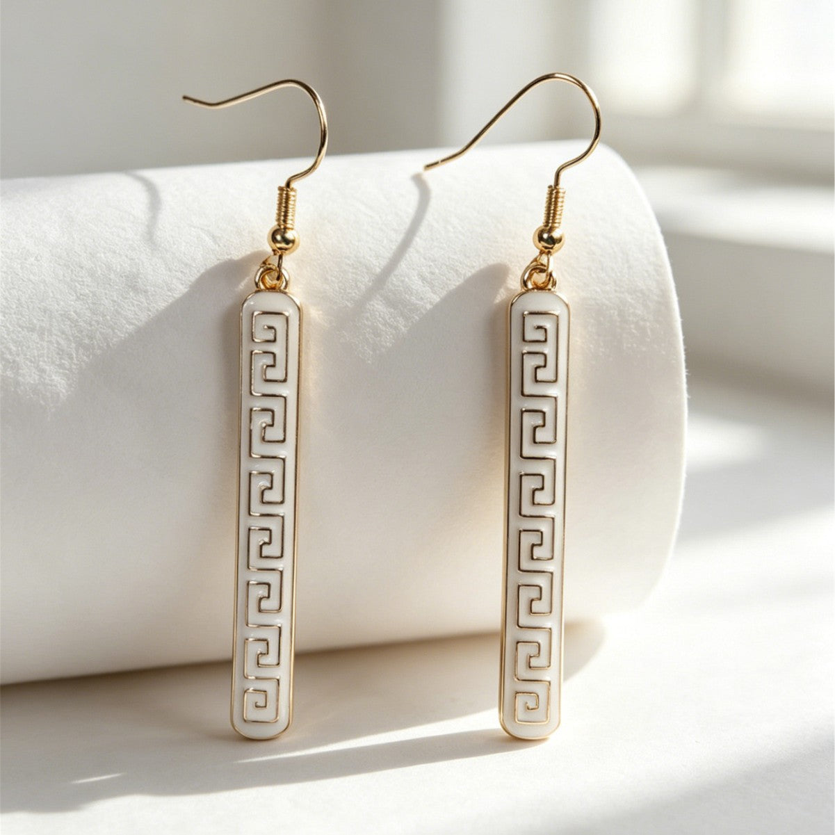 Bohemian Asymmetrical Geometric Earrings For Women In Golden Plated Zinc Alloy With Gold Color