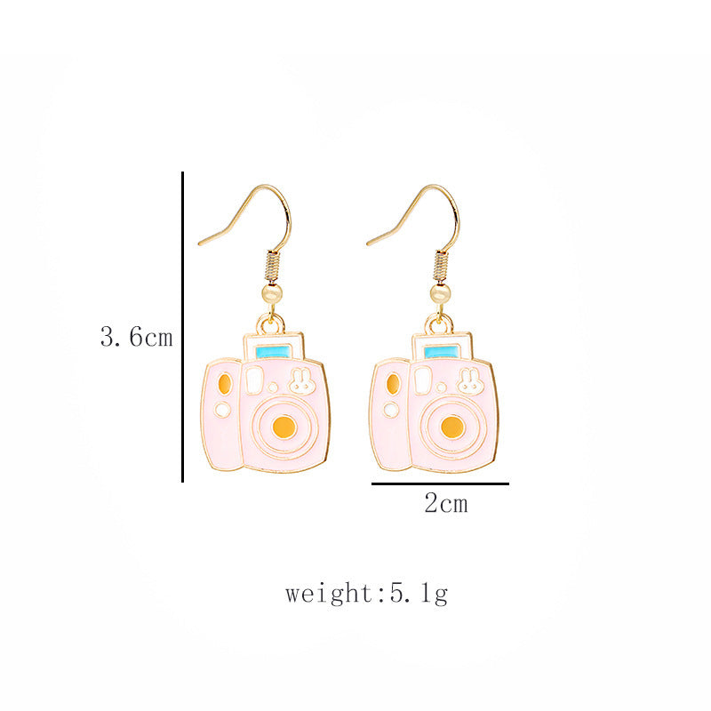 Cartoon Style Stud Earrings For Women In Colour Alloy With Stoving Varnish Craft
