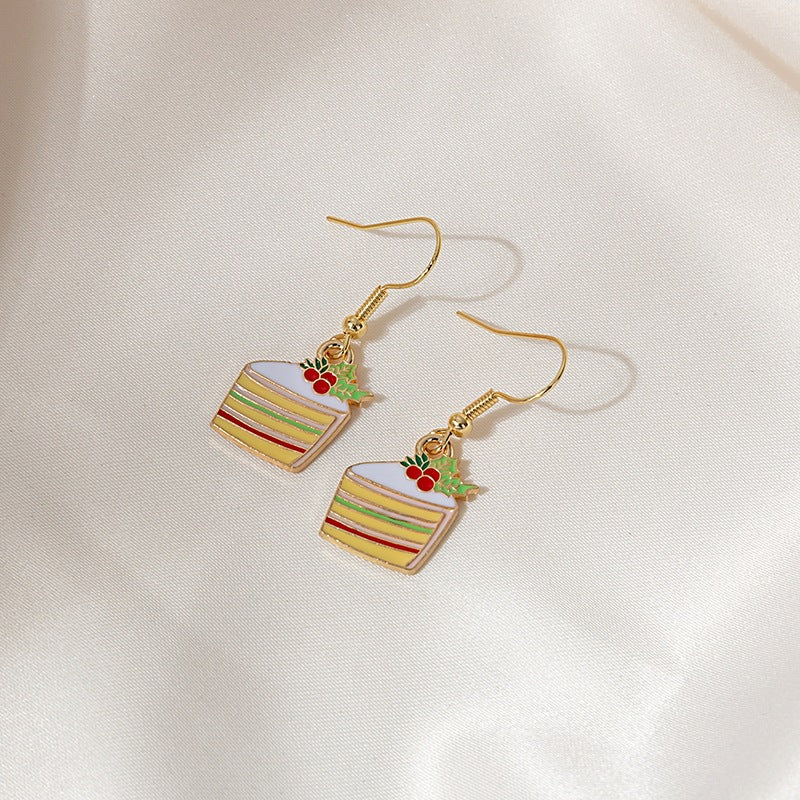 Cartoon Style Stud Earrings For Women In Colour Alloy With Stoving Varnish Craft