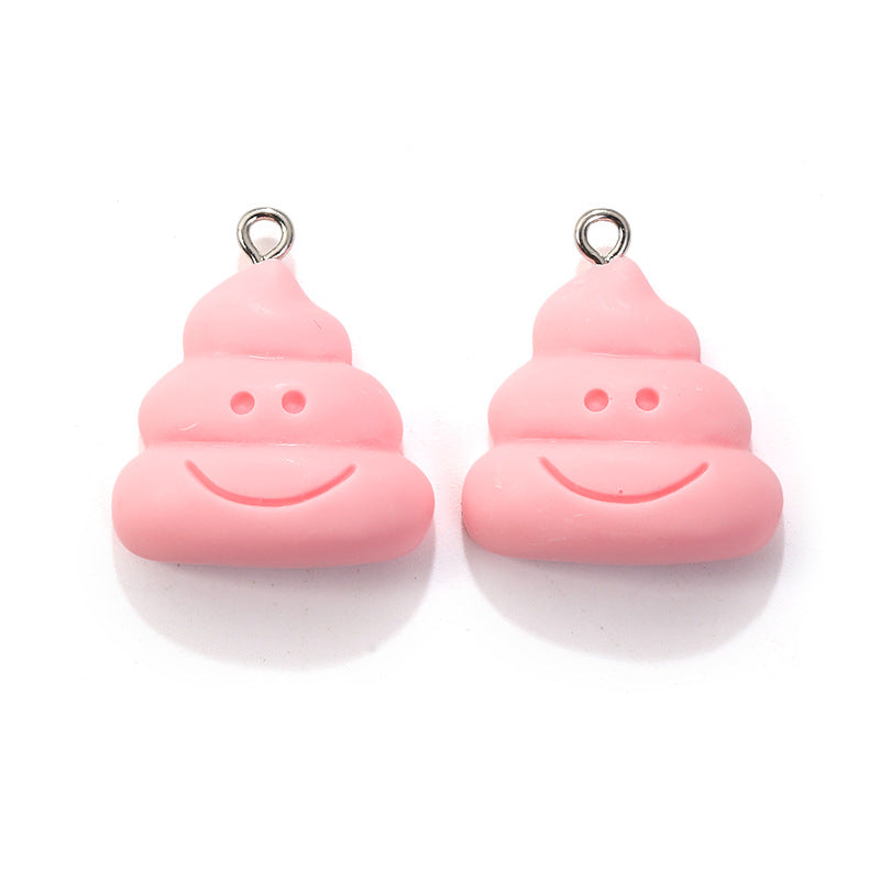 Handmade Resin Pendant With Electroplated Finish In Natural Pink, Jewelry Accessories