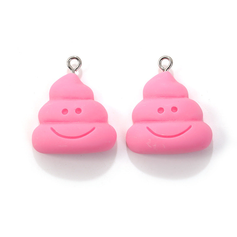 Handmade Resin Pendant With Electroplated Finish In Natural Pink, Jewelry Accessories