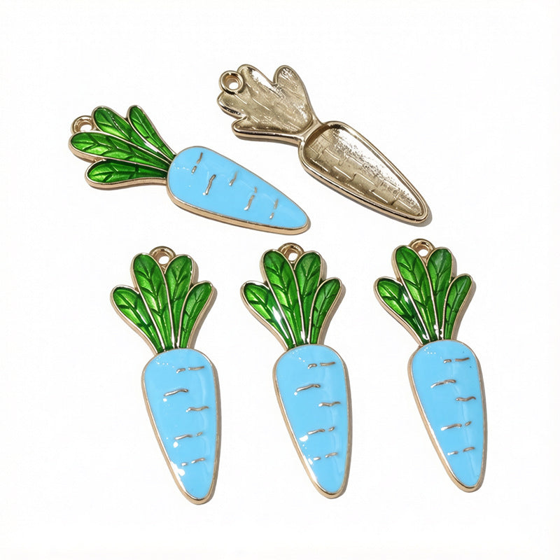 Carrot Pendant Jewelry Accessory In Alloy Featuring Enamel Craftsmanship With French Style