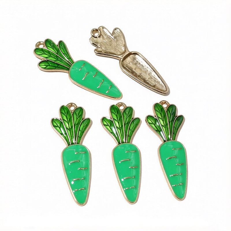 Carrot Pendant Jewelry Accessory In Alloy Featuring Enamel Craftsmanship With French Style