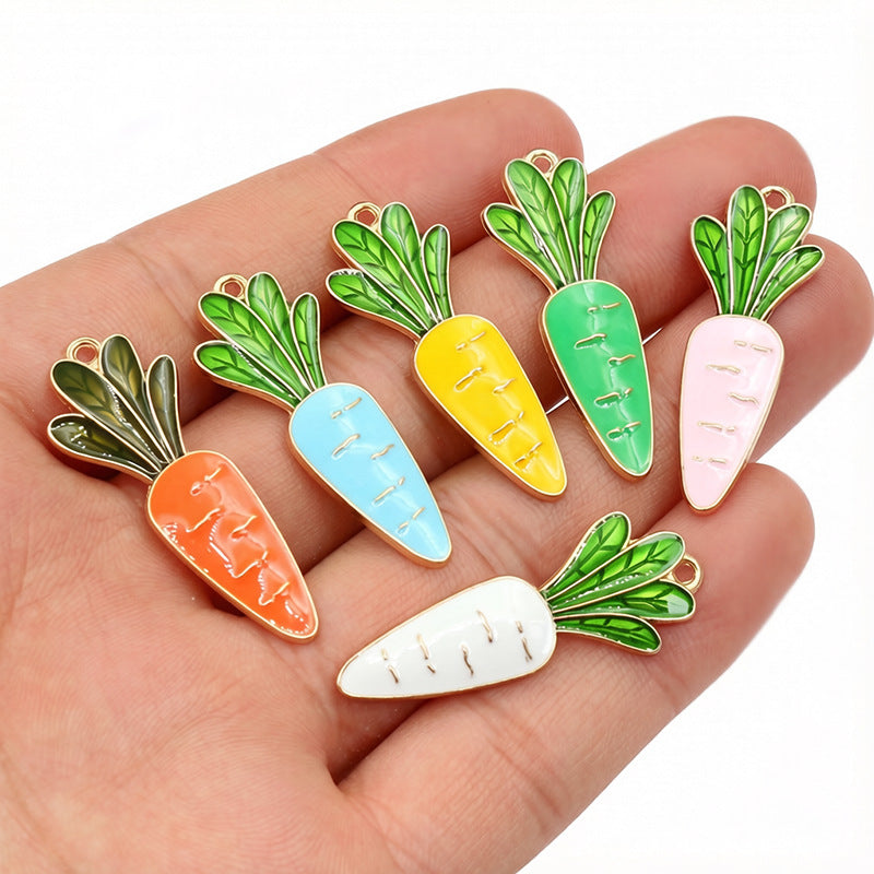 Carrot Pendant Jewelry Accessory In Alloy Featuring Enamel Craftsmanship With French Style