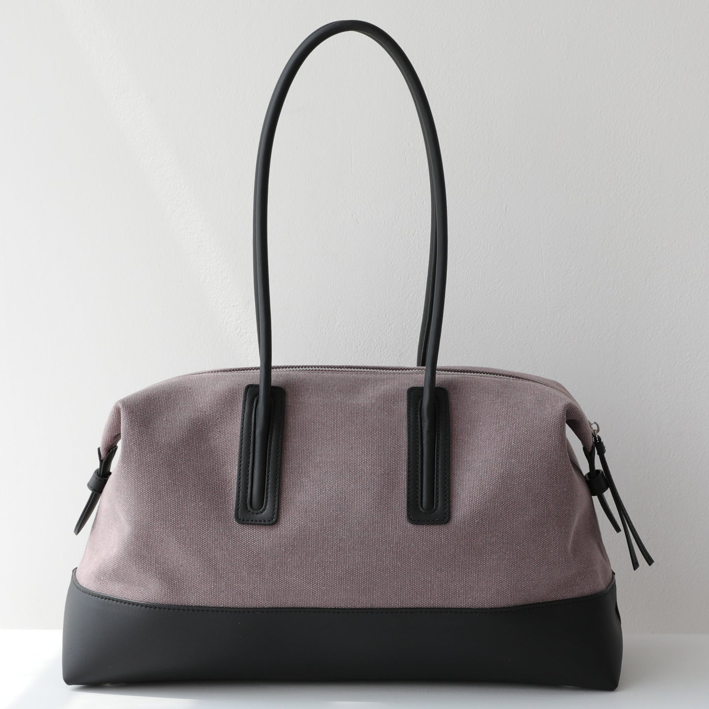 Color Block Cylindrical Canvas Tote Bag For Women With Single Shoulder Strap And Large Capacity