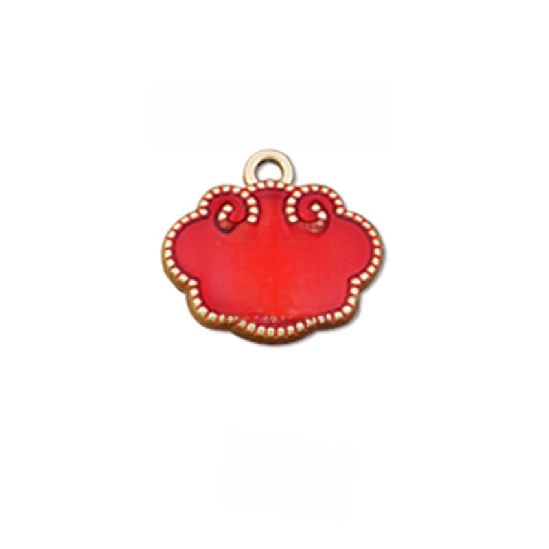 Alloy Pendant With Enamel Craftsmanship Featuring Chinoiserie Style Jewelry Accessories