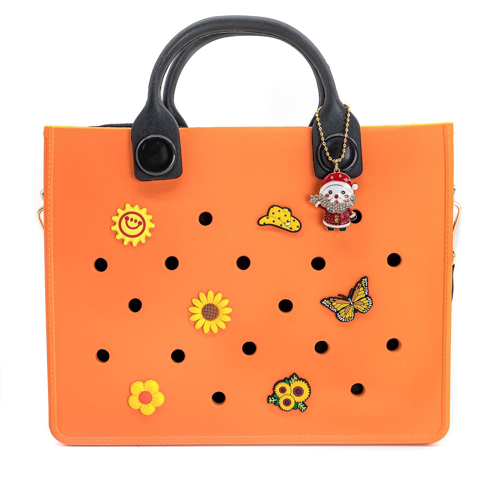 Halloween Cartoon Character Key Chain In Gold Metal With Beads Inlay, Perfect For Festive Accessories