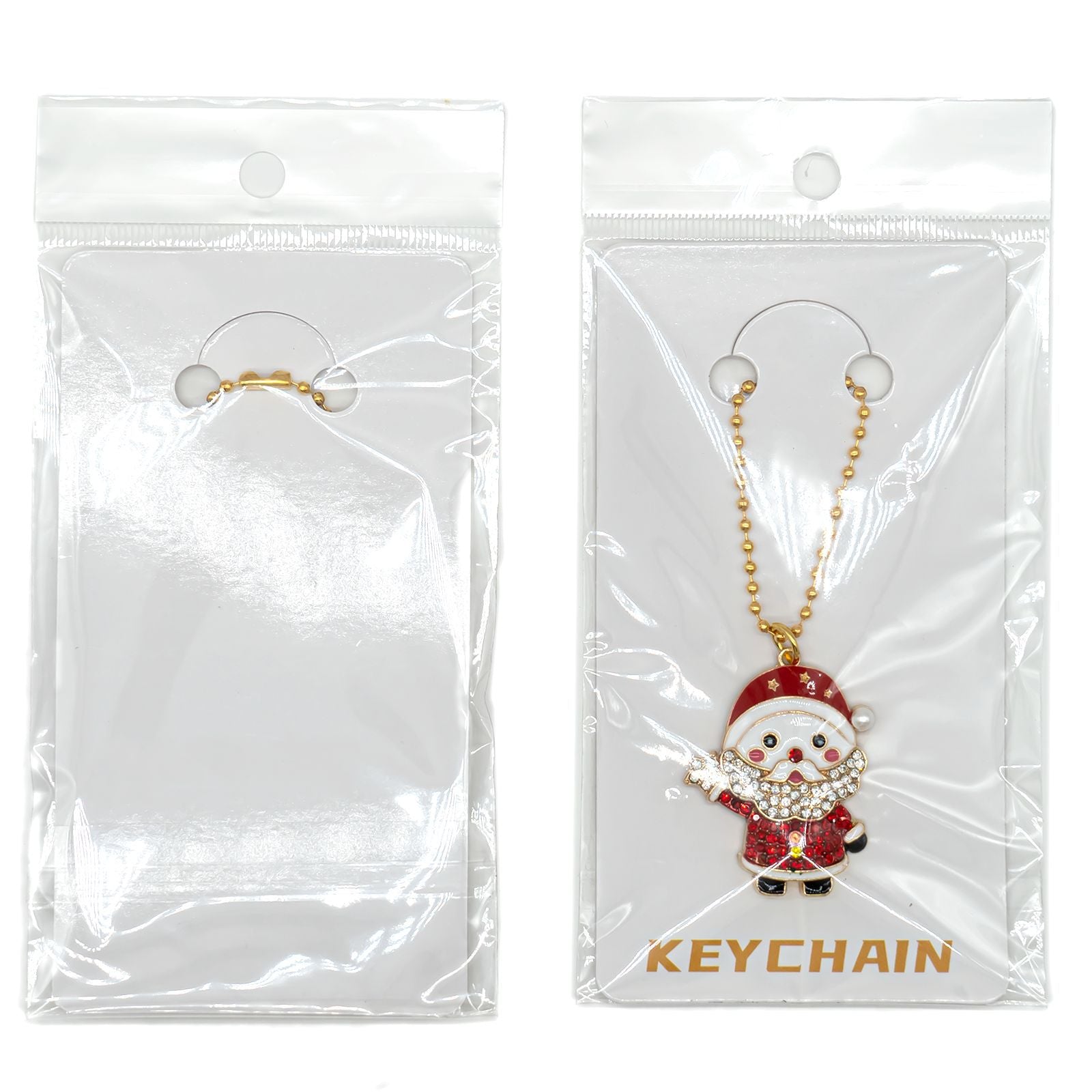 Halloween Cartoon Character Key Chain In Gold Metal With Beads Inlay, Perfect For Festive Accessories