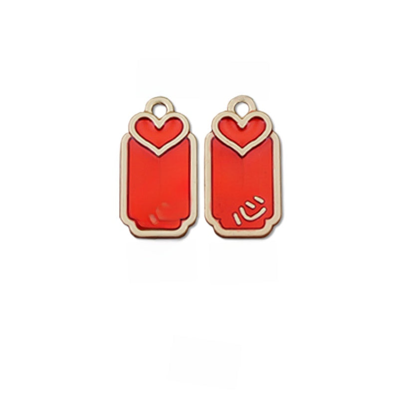 Alloy Pendant With Enamel Craftsmanship Featuring Chinoiserie Style Jewelry Accessories